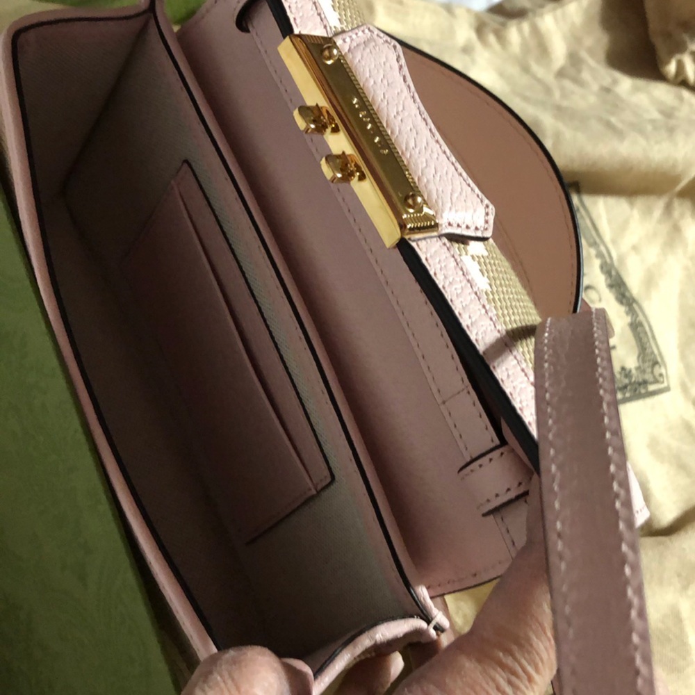 Gucci Pink and Tan Padlock Jumbo GG Mini Bag - Picture 3 of 7